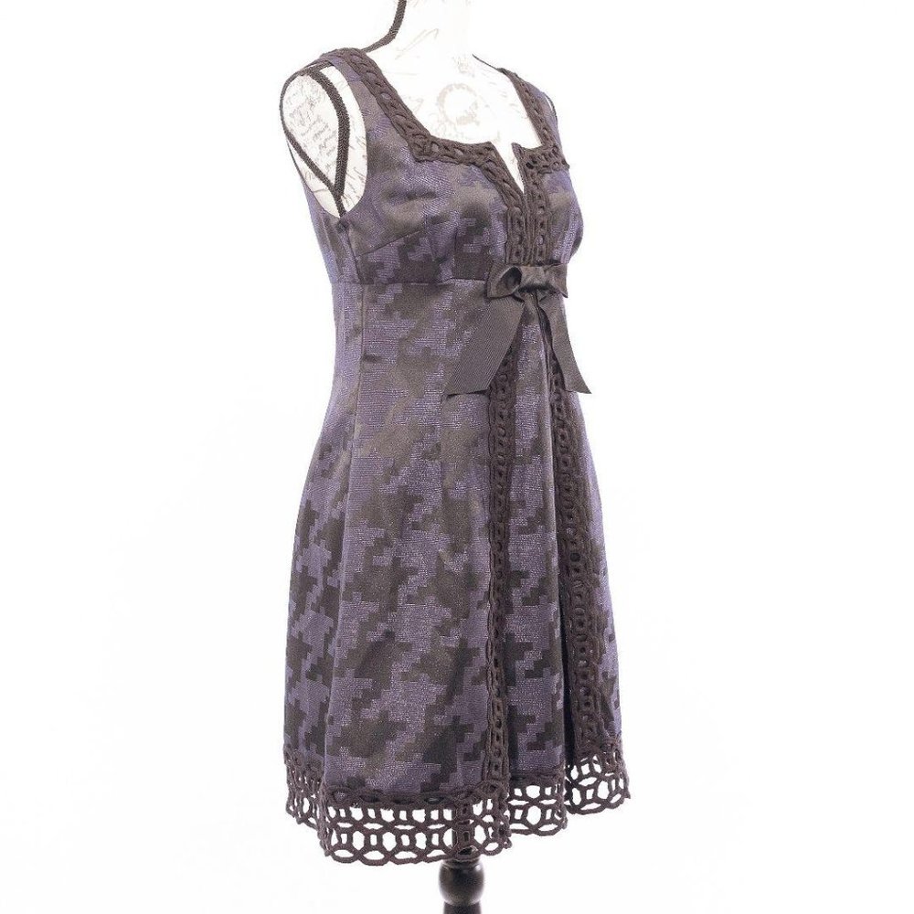 Anna Sui Metallic Jacquard Houndstooth Dress - Picture 5 of 9